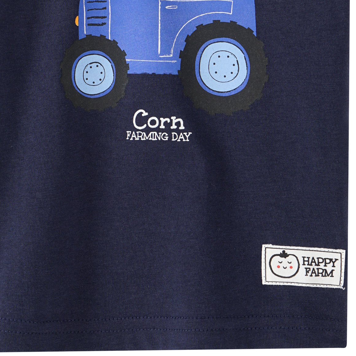 Topomini Baby T-Shirt mit Traktor-Print dunkelblau