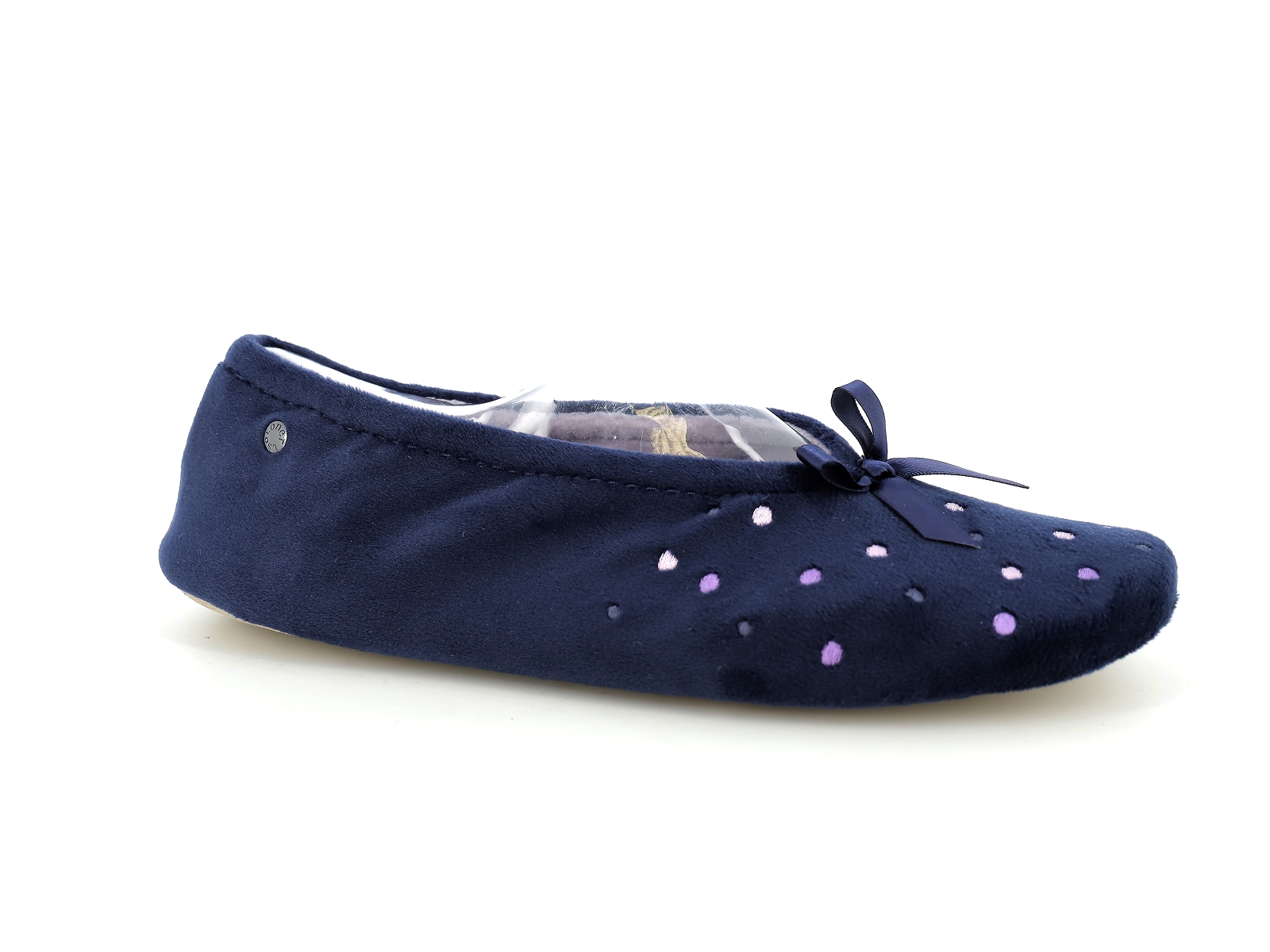 Isotoner-97344 Textile Velours Marine