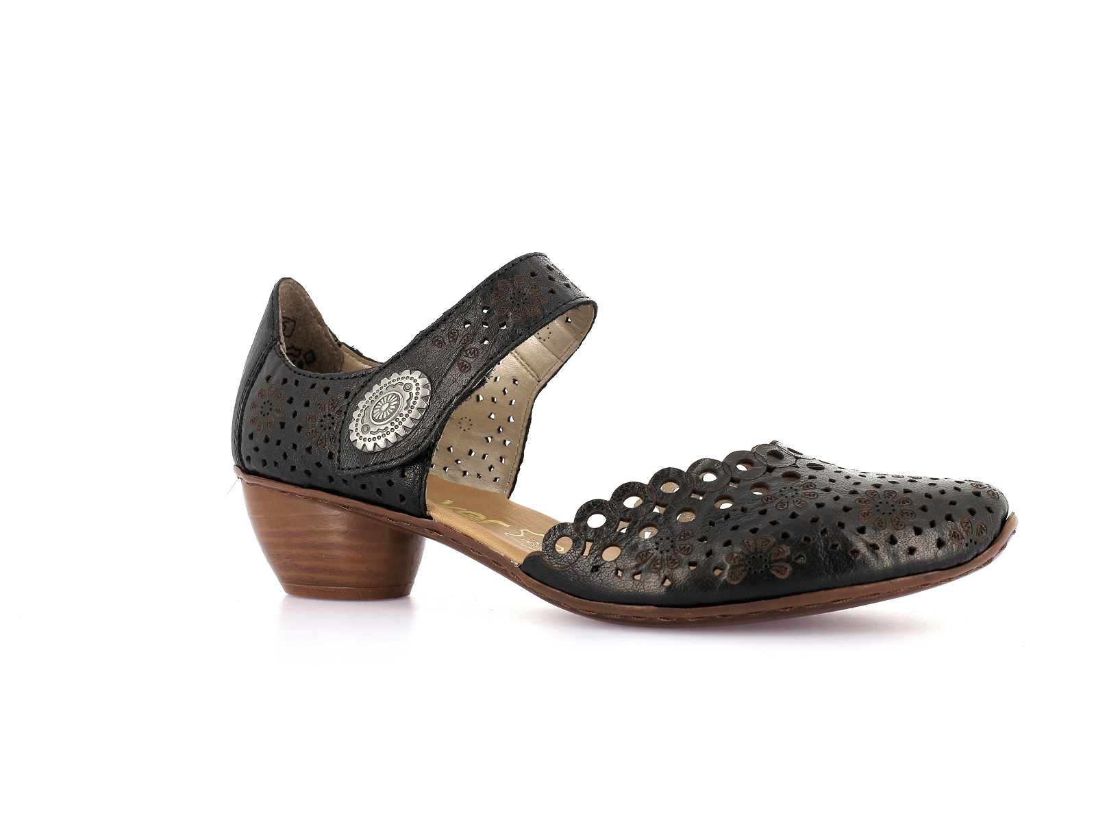 Rieker-43753 Cuir Noir