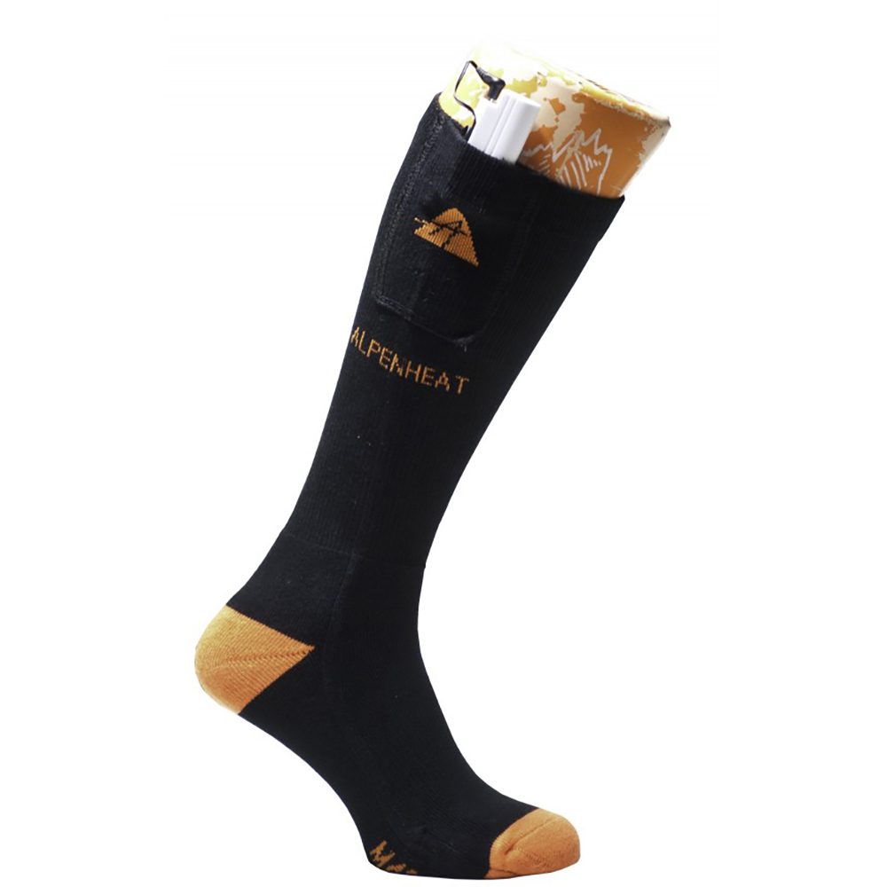 Alpenheat - Chaussettes chauffantes AJ26 Noir / Jaune