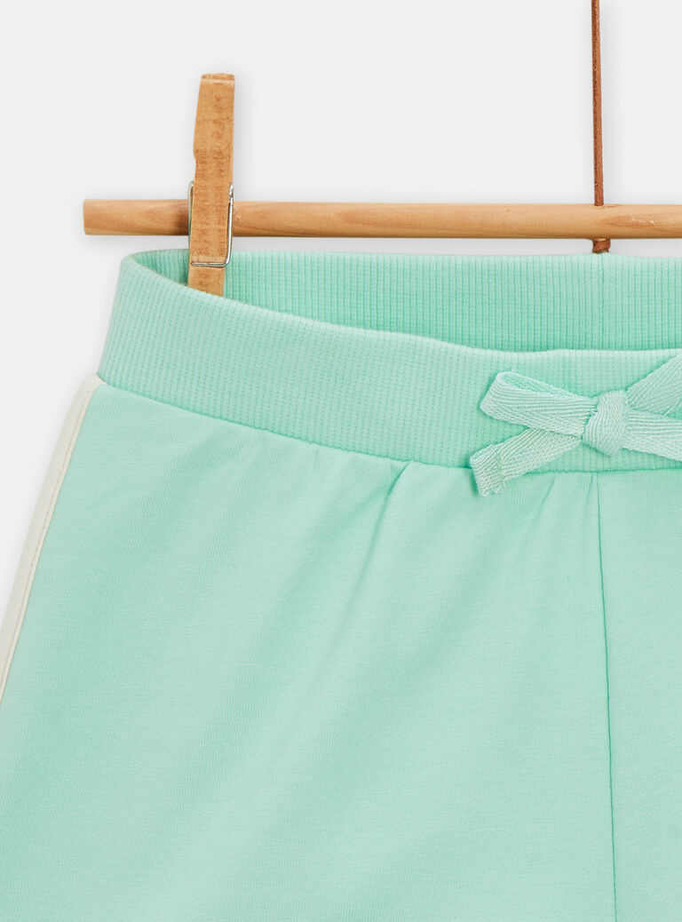 Short vert d'eau style décontracté pour fille