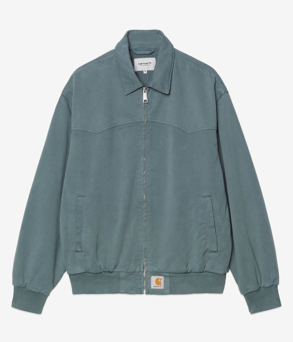 Carhartt WIP OG Santa Fe Dewey Jacke (silver pine garment dyed) online kaufen | skatedeluxe