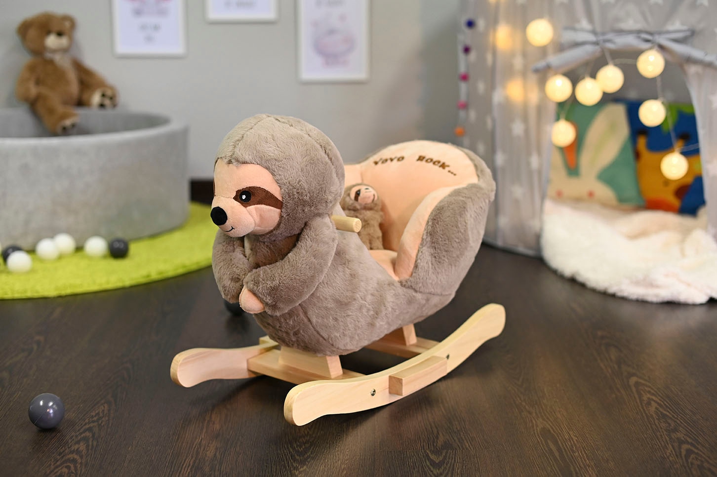 Knorrtoys® Schaukeltier »Faultier Luis« mit Plüsch-Faultierbaby