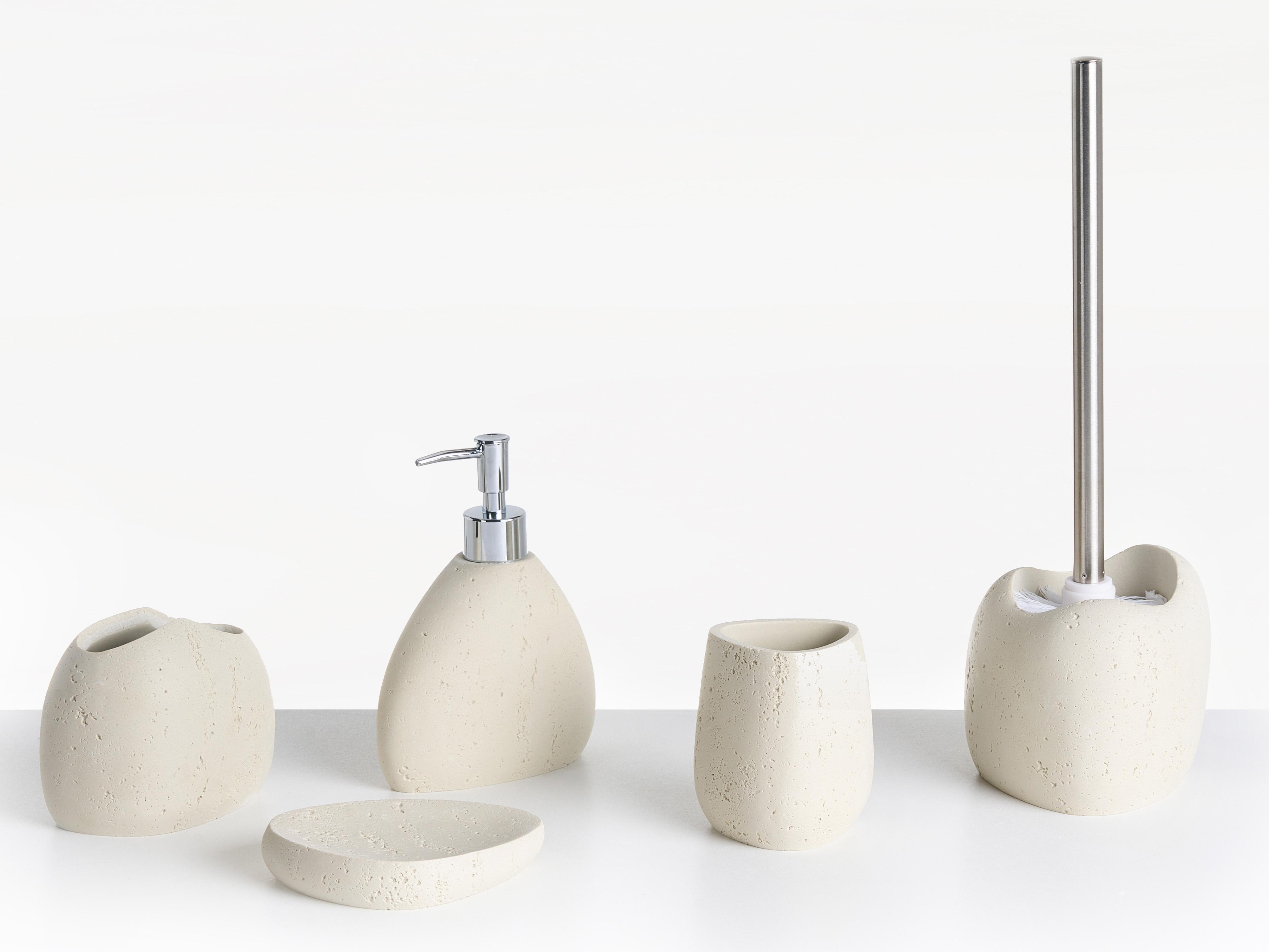 5-delige badkameraccessoireset COATA Lichtbeige