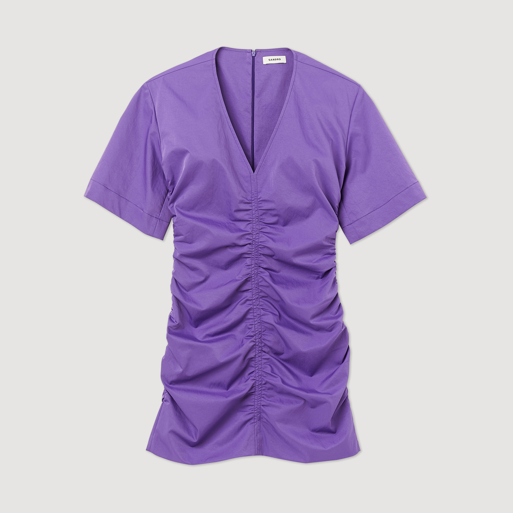 Robe courte froncee