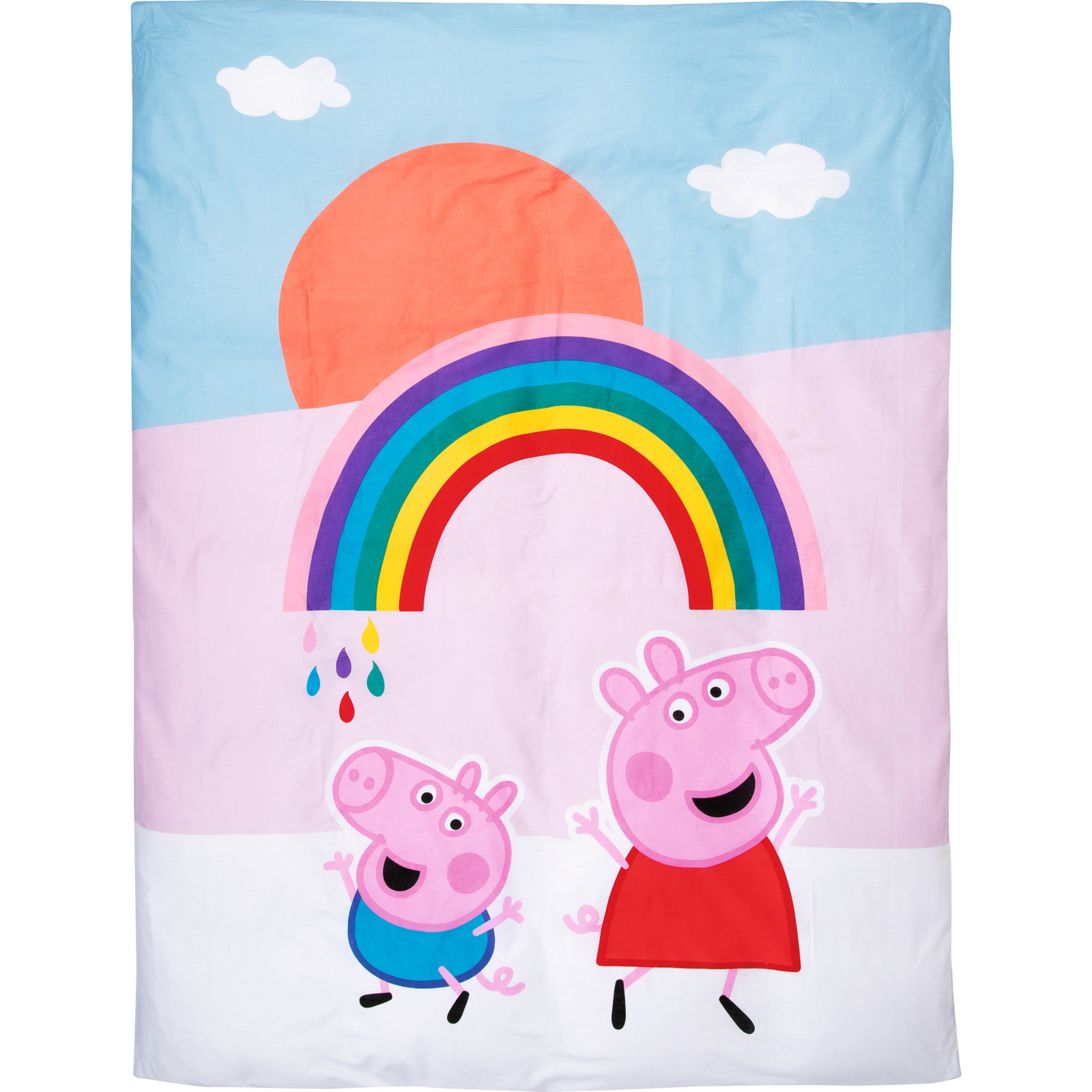 Bettwäsche Peppa Pig Regenbogen