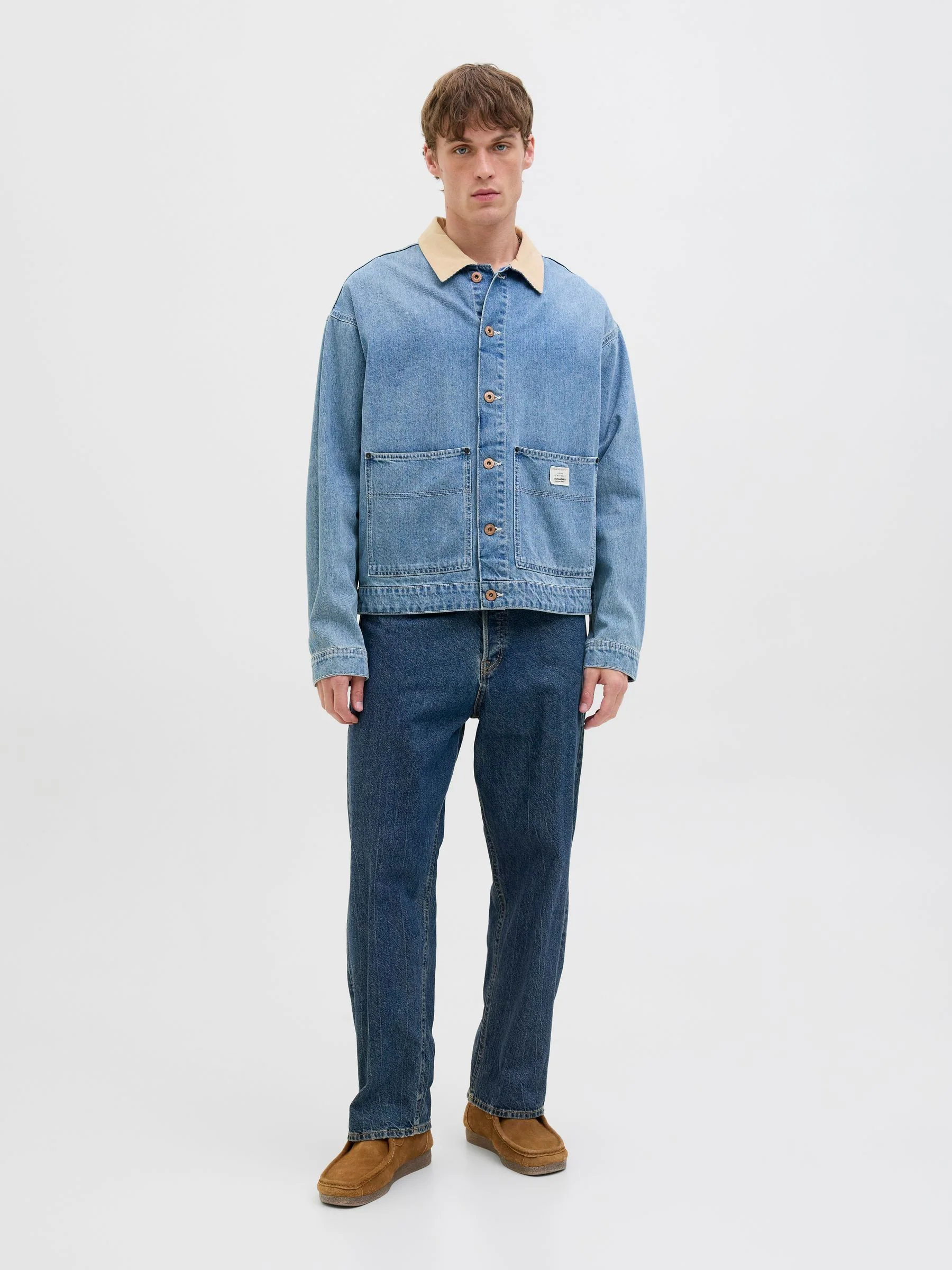 Blauw - JACK & JONES Loose Fit Eddie-jeans
