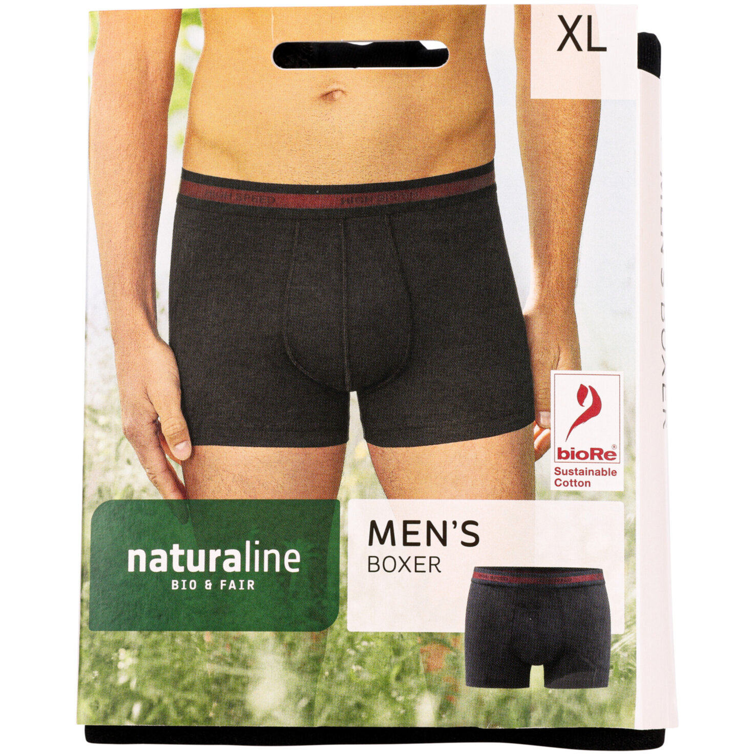 Naturaline Textil Herren Boxer schwarz XL