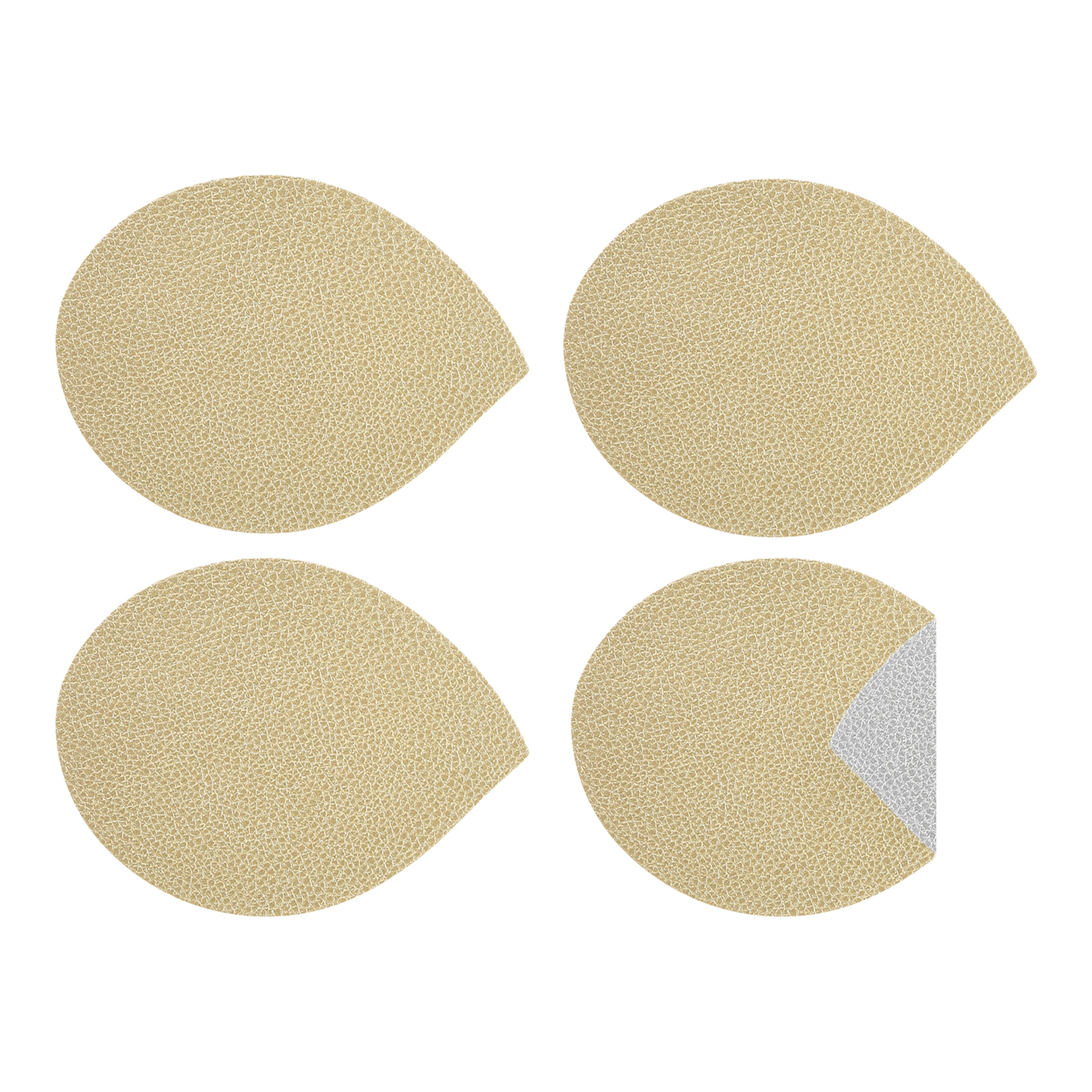 gold, L 13 x B 10 cm, 4 Stück