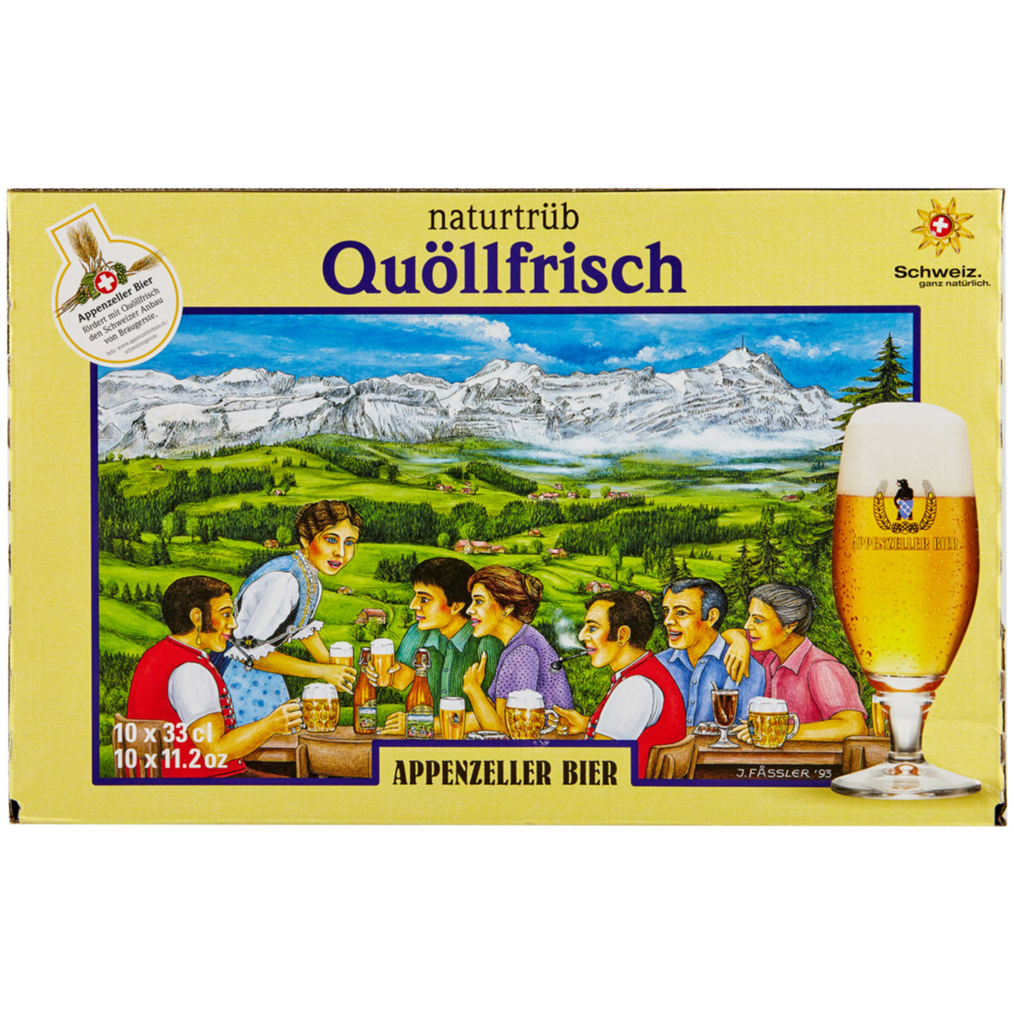 Appenzeller Bier Quöllfrisch naturtrüb 10x33cl -330cl