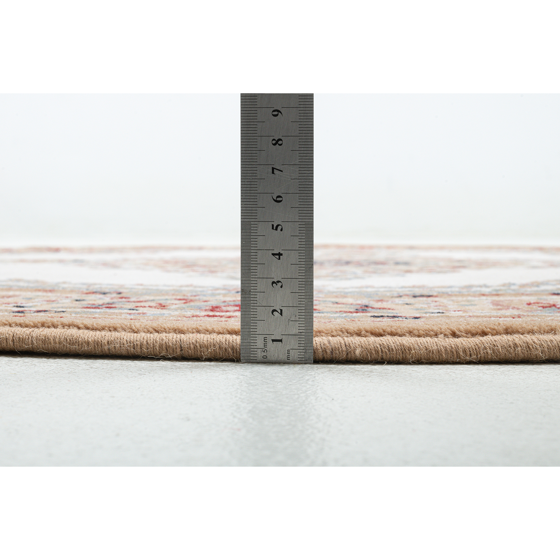 Orient-Teppich DOLNA - beige - Schurwolle - Ø 133 cm