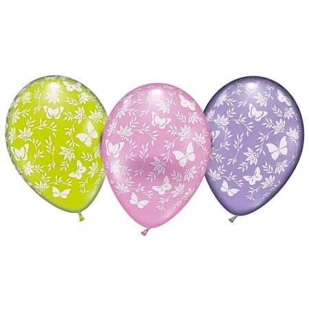 Karaloon 6 Ballons Schmetterlinge Ø 28-30 cm