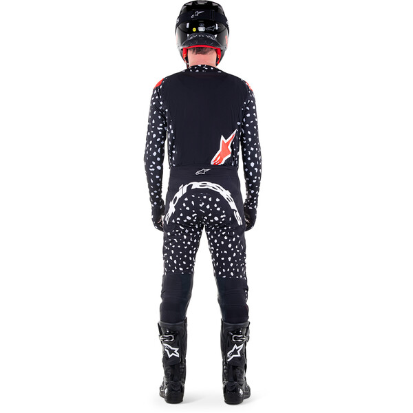 Alpinestars - Maillot Supertech North Noir / Blanc / Rouge fluo