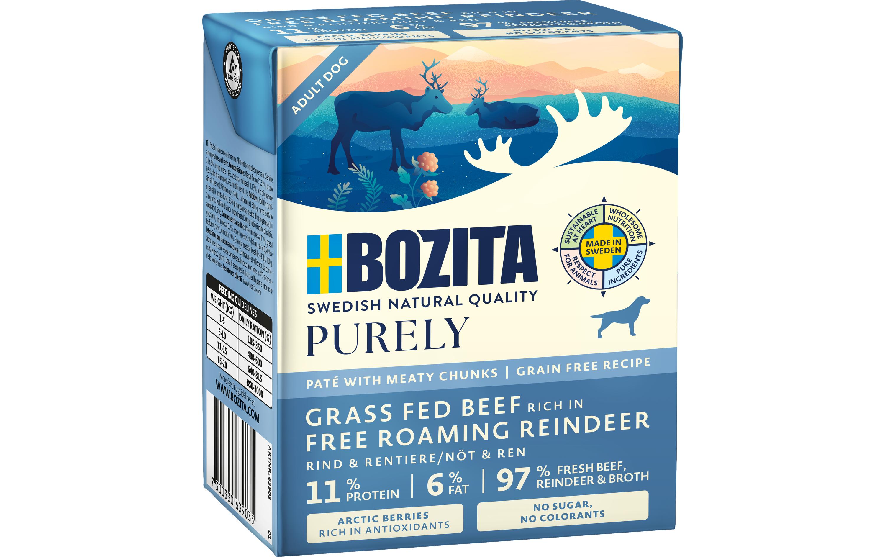 Nassfutter Purely Paté mit Rentier 370gAlleinfuttermittel für Hunde