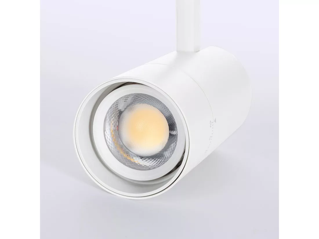 Spot LED sur Rail Triphasé 20W Wild CCT Multi-Angle 24-60º Blanc