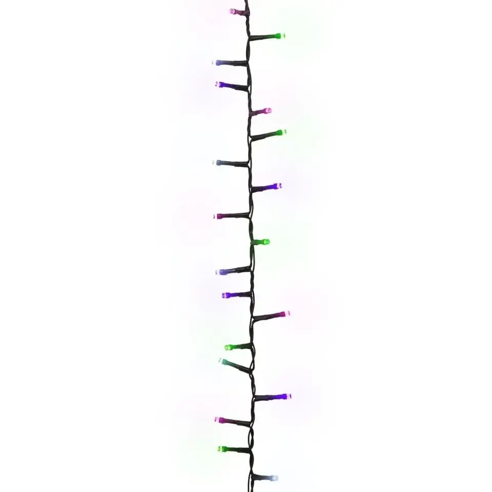 vidaXL - Led-slinger - Pastel multicolour and dark green - 25 m