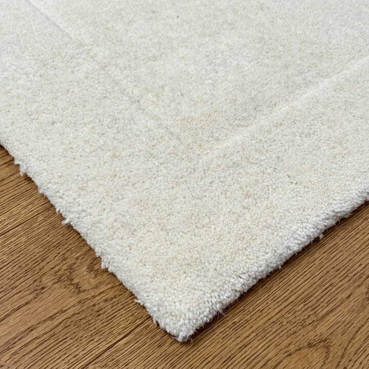 Wollen vloerkleed - Isara Border Wit