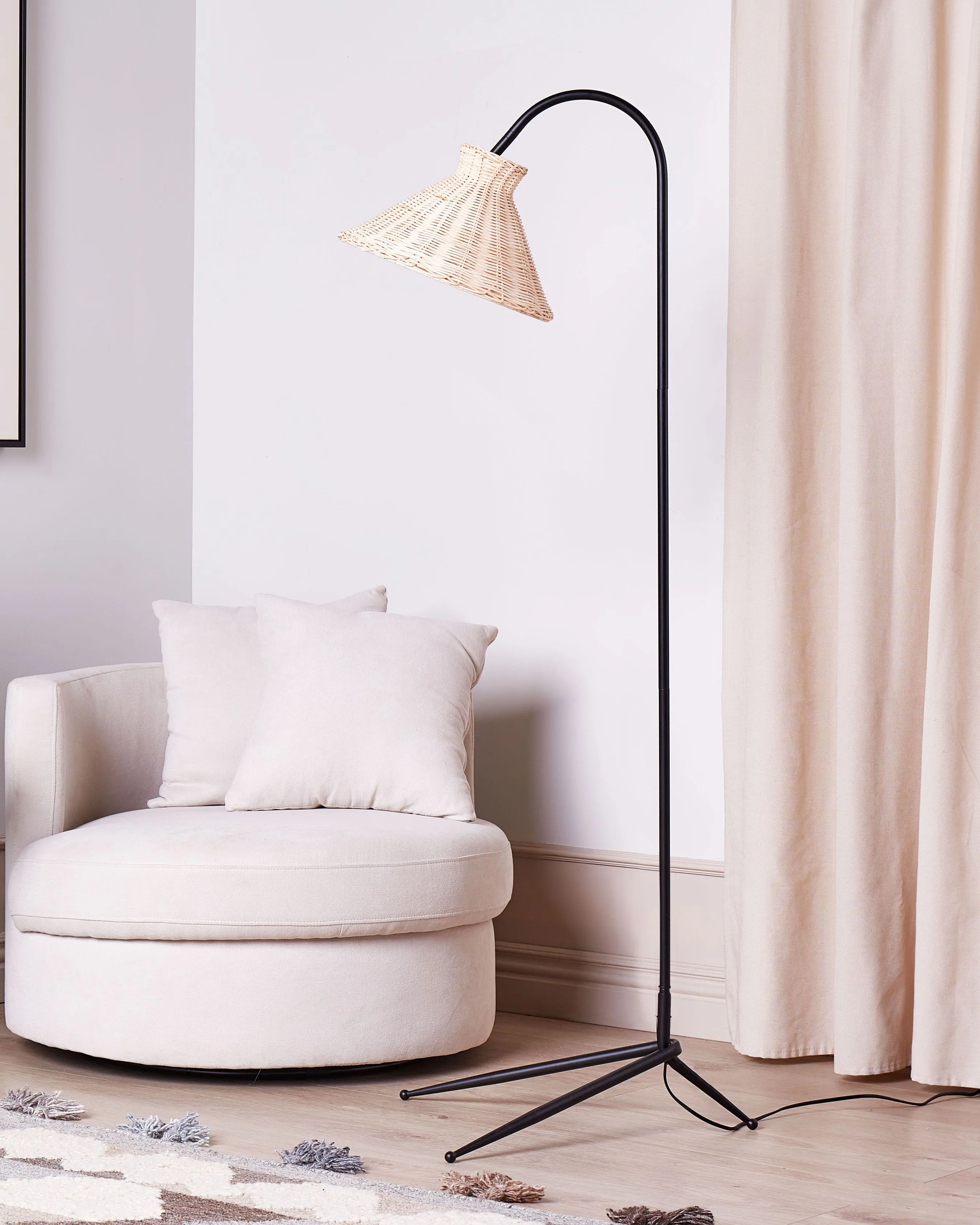 Staande lamp KERIAN Rotan Natuurlijk