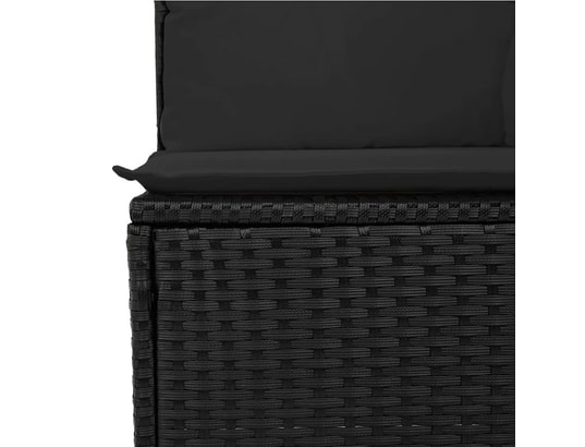 VIDAXL - Salon extérieur Salon de jardin 6 pcs avec coussins noir résine tressée