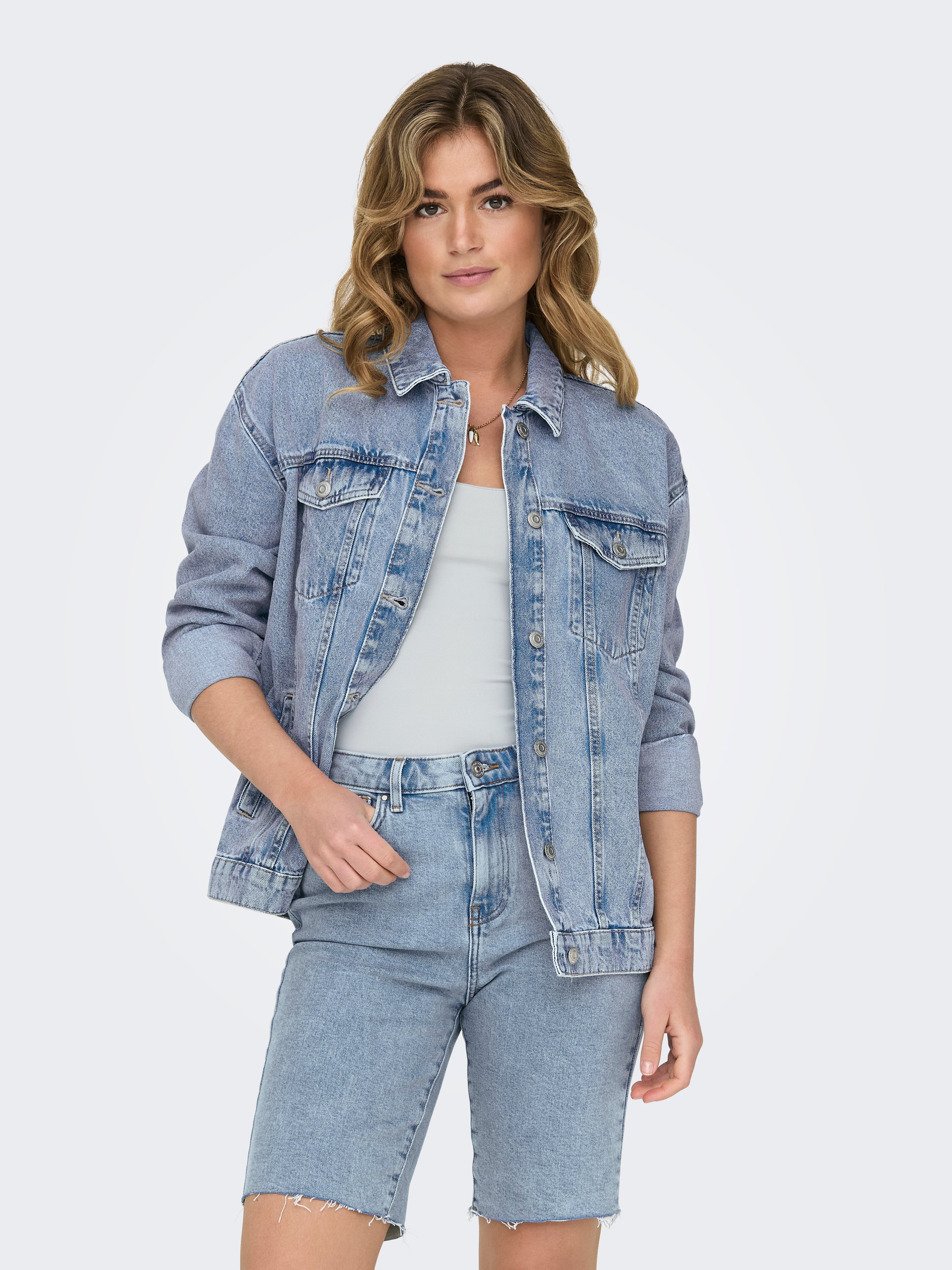 ONLOCEAN Jeansjacke Light Blue Denim