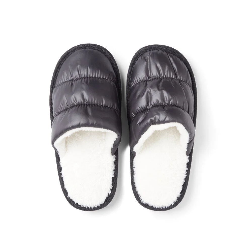 Chaussons noirs femme style doudoune 36à41