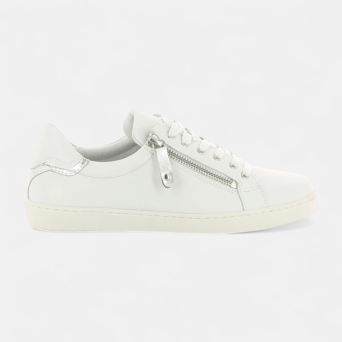 Baskets basses Femme en cuir blanc