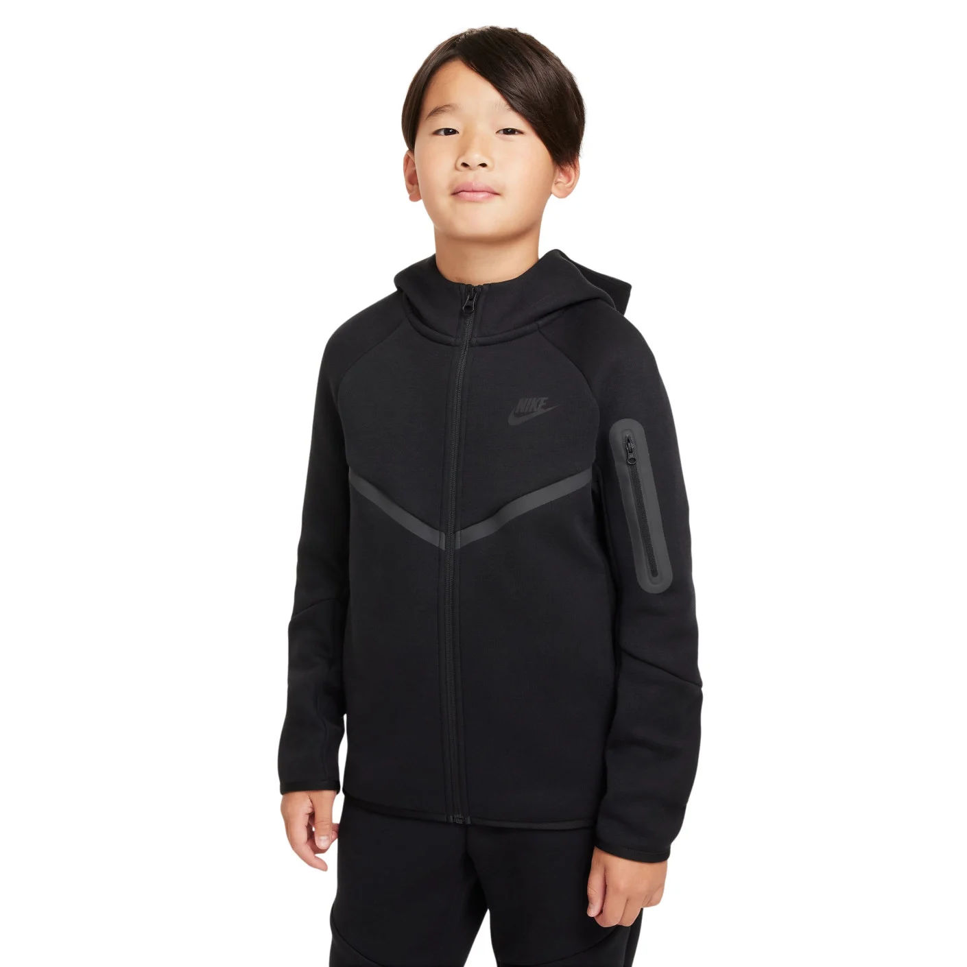 Nike Tech Fleece Sportswear Trainingspak Kids Zwart Donkergrijs