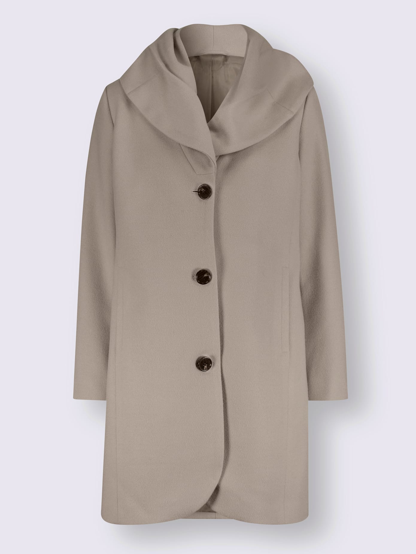 Manteau court fronces au col châle