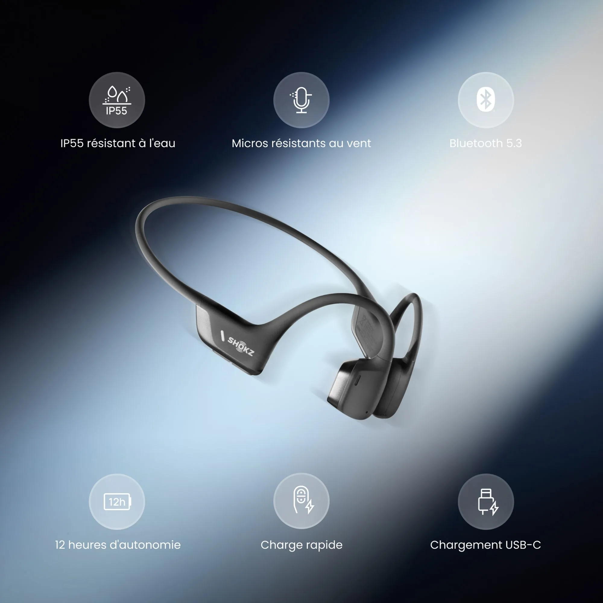 Shokz Open Run Pro 2 Mini Noir Écouteurs Bluetooth
