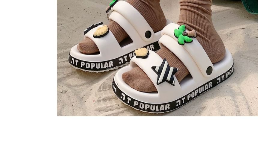 Honkizz - Shell Accent Platform Slide Sandalen