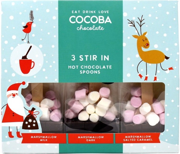 Chocoba Chocolate hot chocolate marshamllow spoons 3 stuks