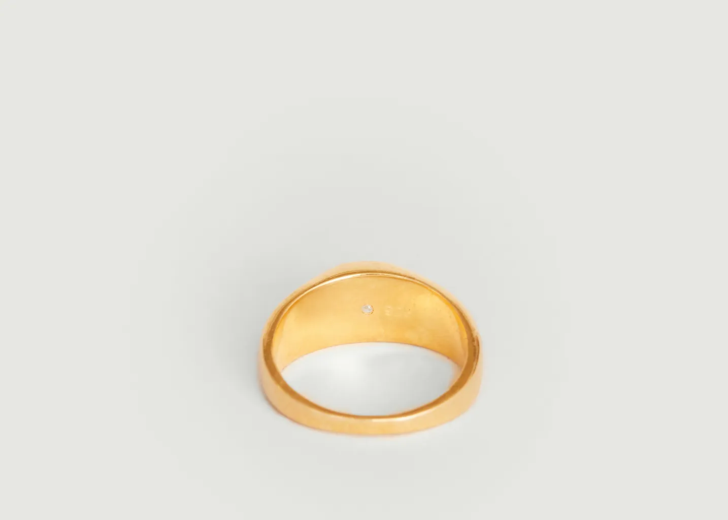 Bague chevalière avec quartz Procyon Gamme Blanche
