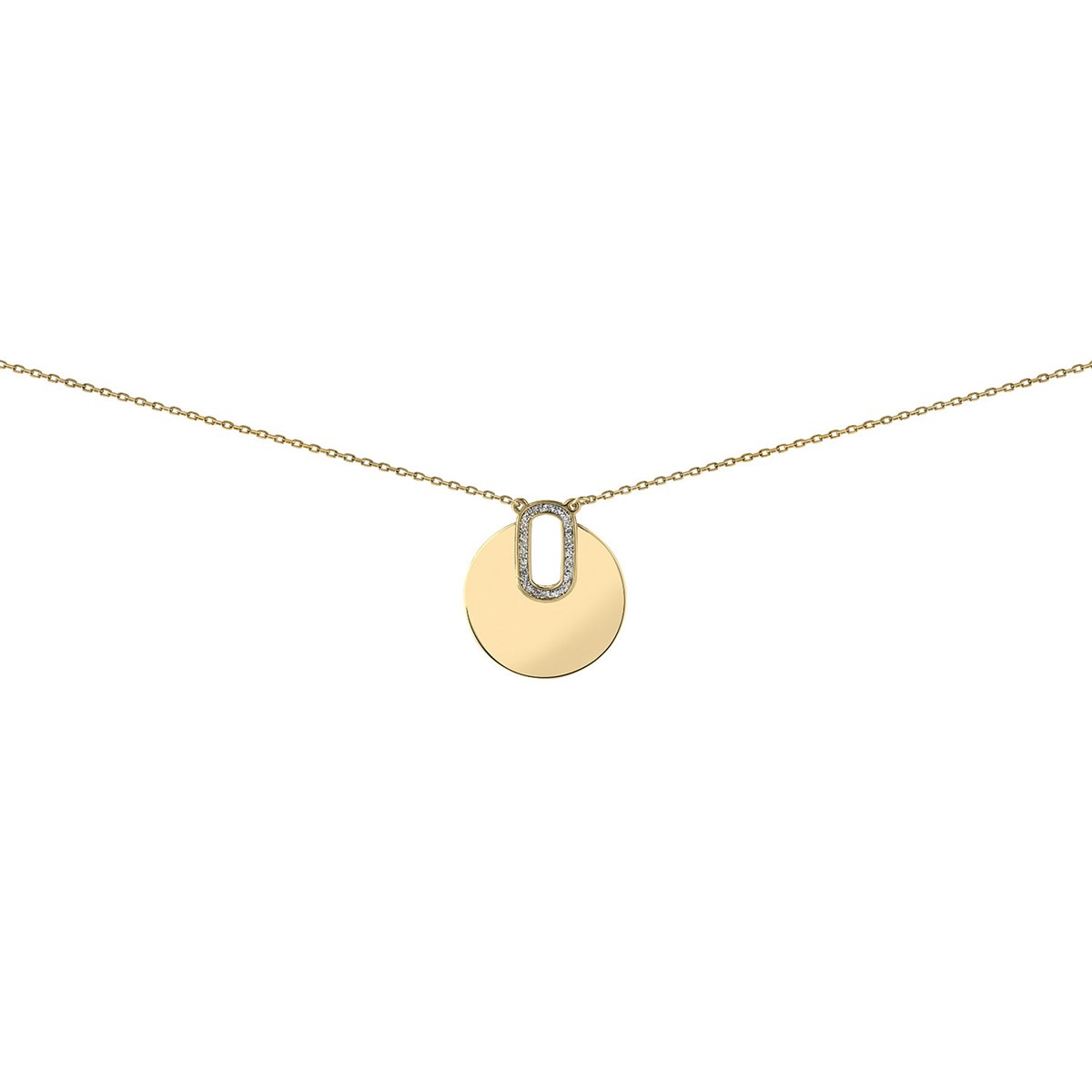 Collier Brillaxis or  jaune 18 carats laque pailleté