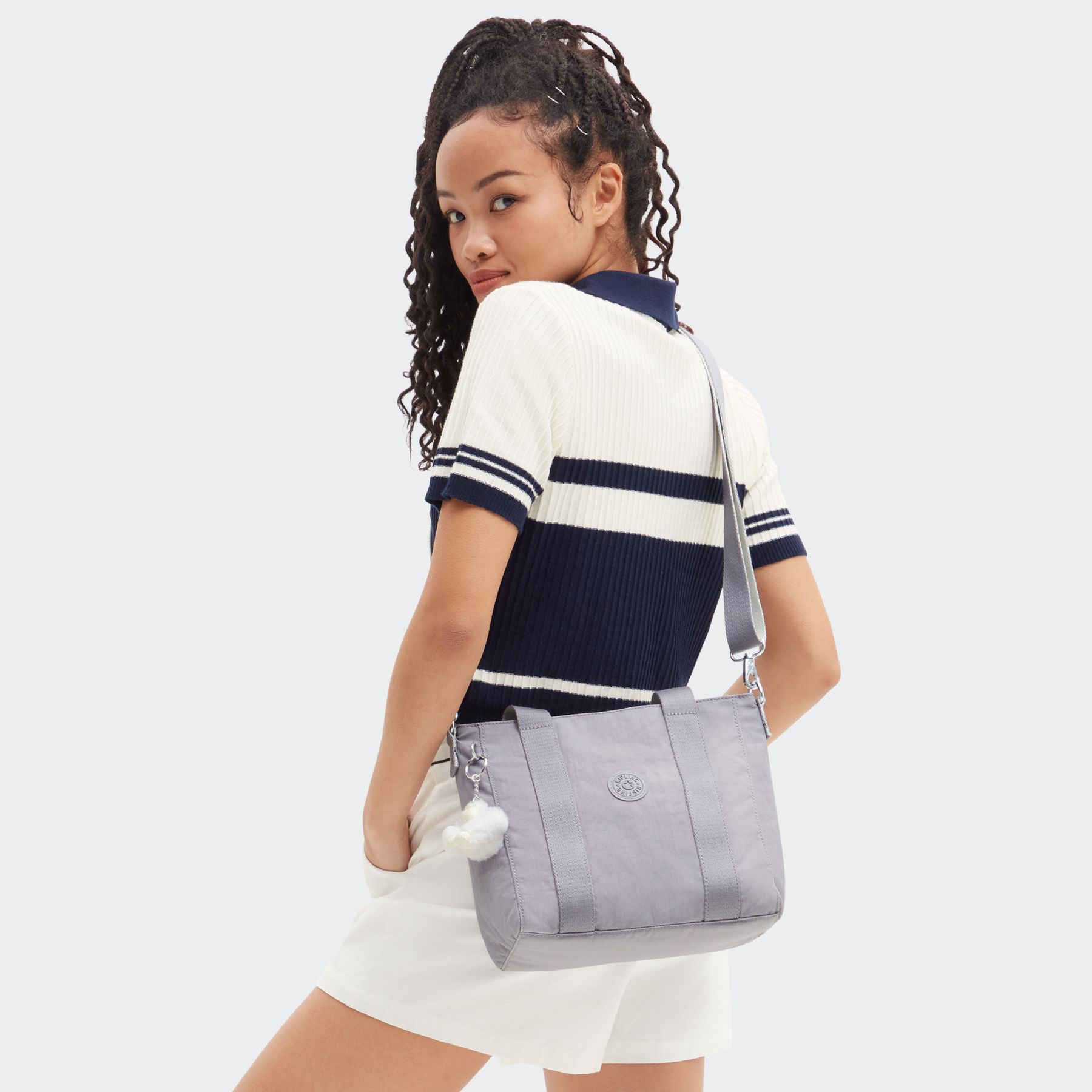 ASSENI MINI Mini fourre-tout avec bandoulière détachable - Tender Grey