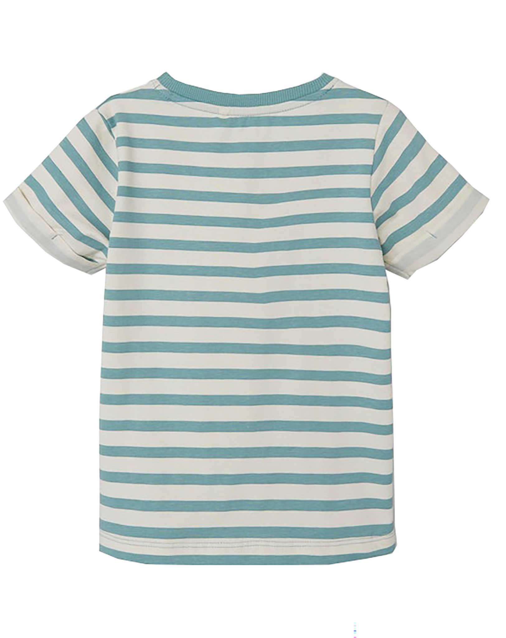 T-Shirt NMMDOW TIGER STRIPES in mineral blue