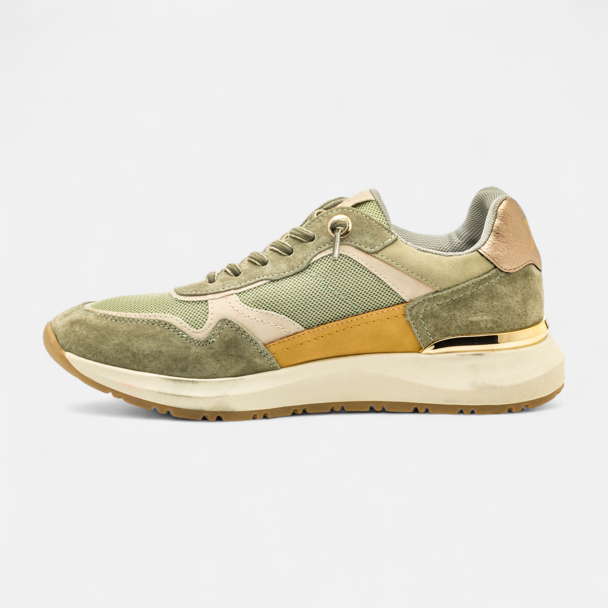 Baskets basses Femme kaki