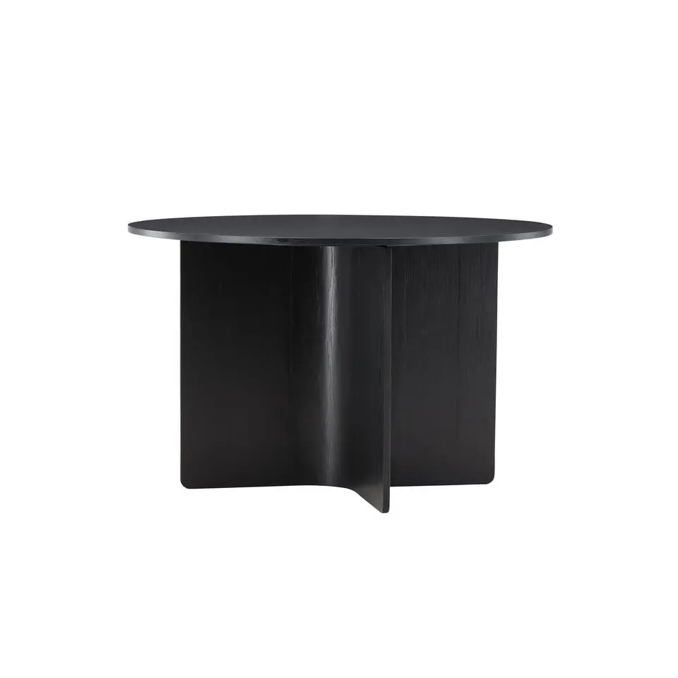 Eettafel Rond - Zwart MDF - 120x120x76cm - Tyresö