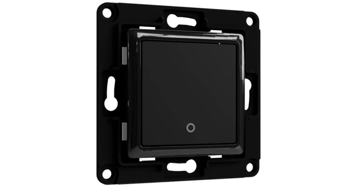 ShellyWall Switch 1 knop  (Zwart)