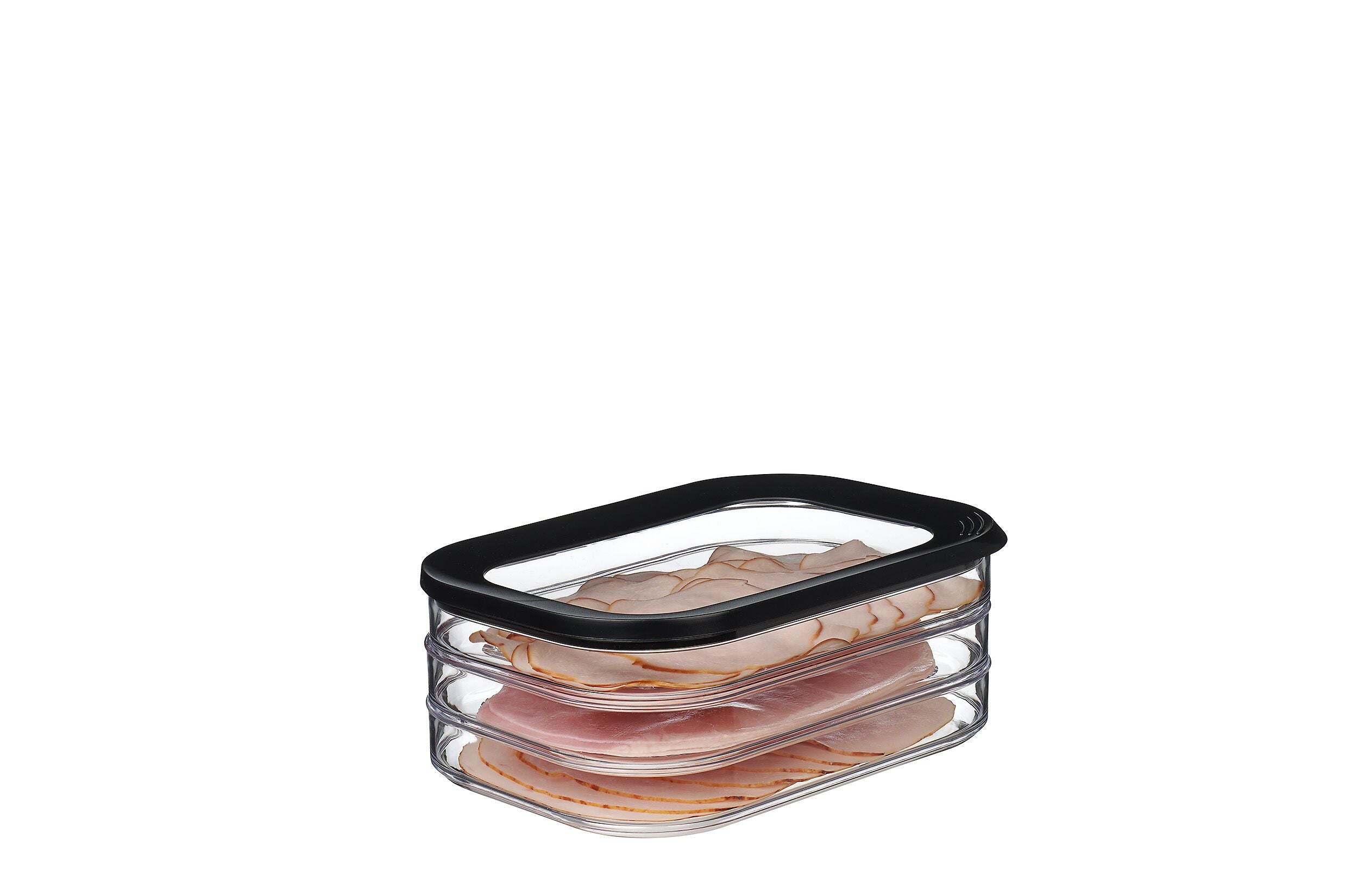 MEPAL MODULA Vorratsdose - Schwarz, Transparent / B: 22.5 cm x T: 16.0 cm x H: 8.5 cm