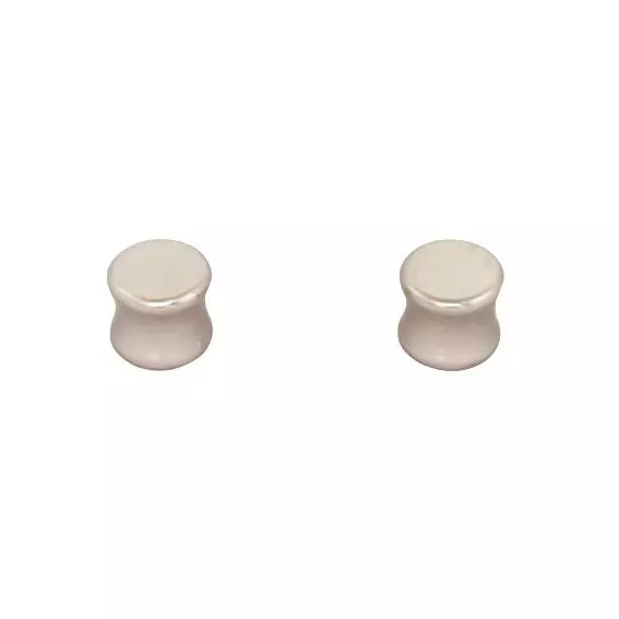 Lot de 2 embouts tringle (D20 mm) Jim Bouchons Argent mat