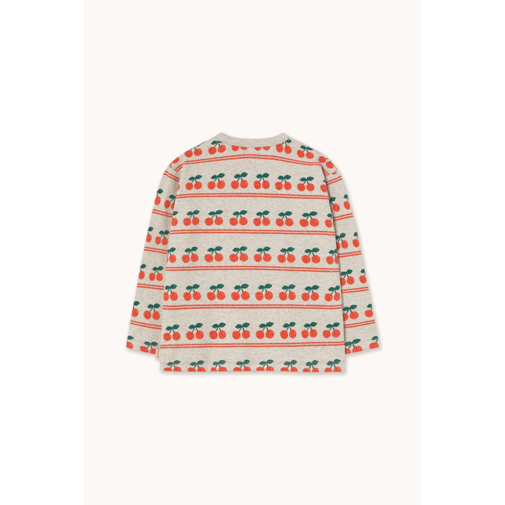 Køb TinyCottons Light Cream Heather Cherry Pattern Rib Bluse