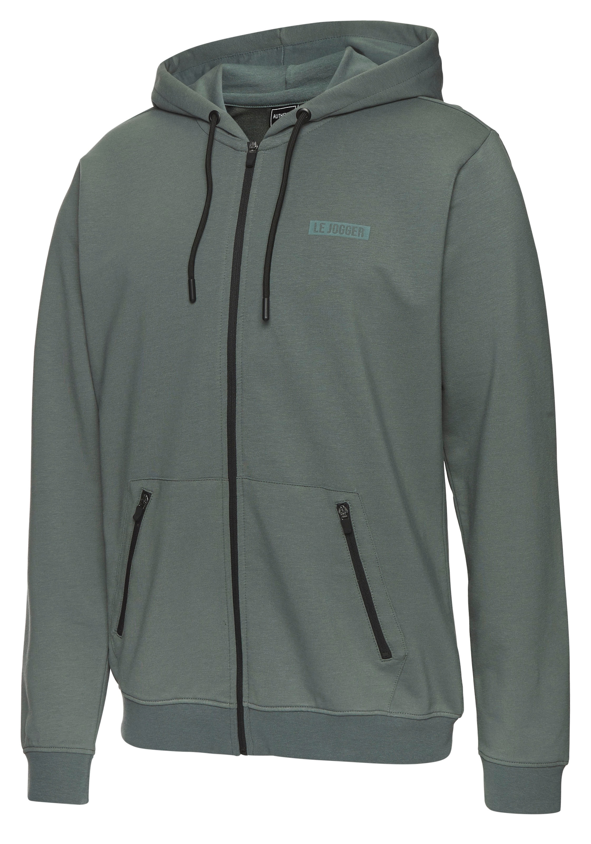 le jogger® Kapuzensweatjacke , mit seitlichen Reissverschlusstaschen