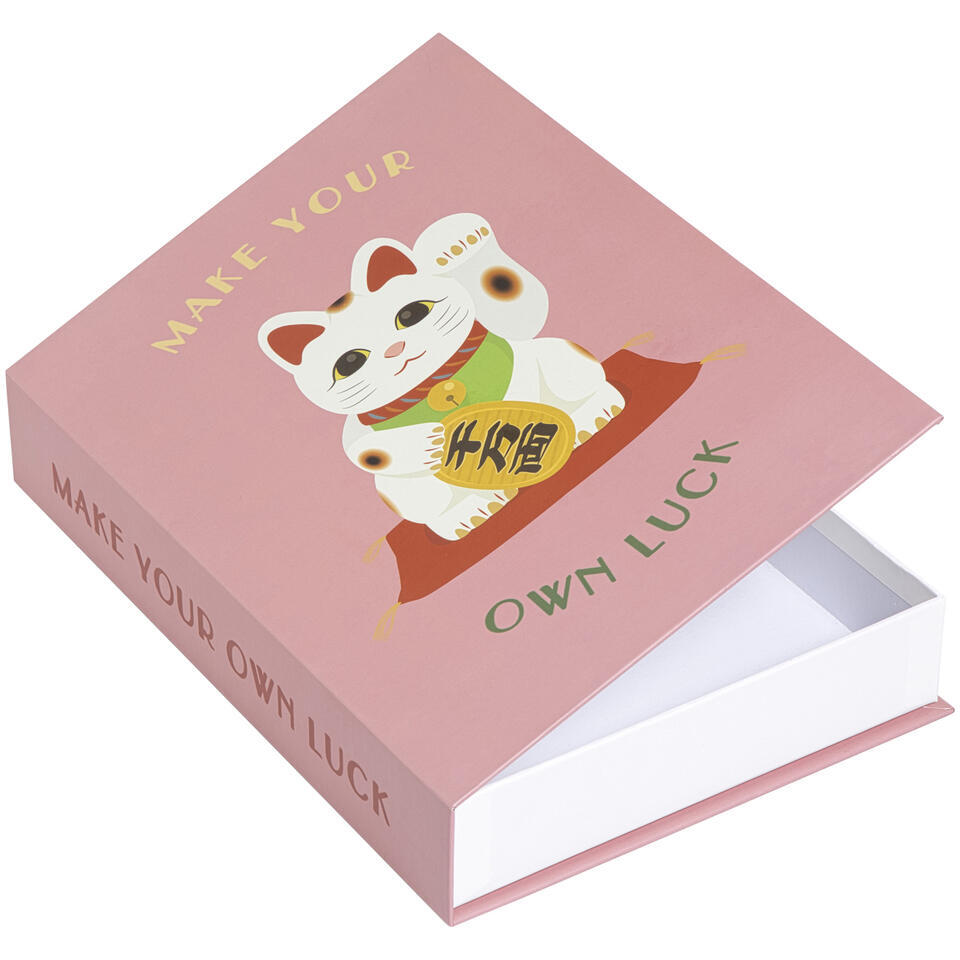 Opbergboek Lucky Cat 21x30x5 cm