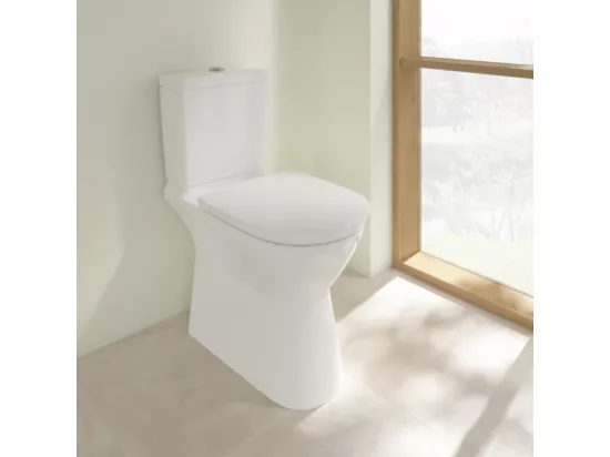 WC à poser PMR sans bride VILLEROY ET BOCH O.novo avec abattant + nettoyant