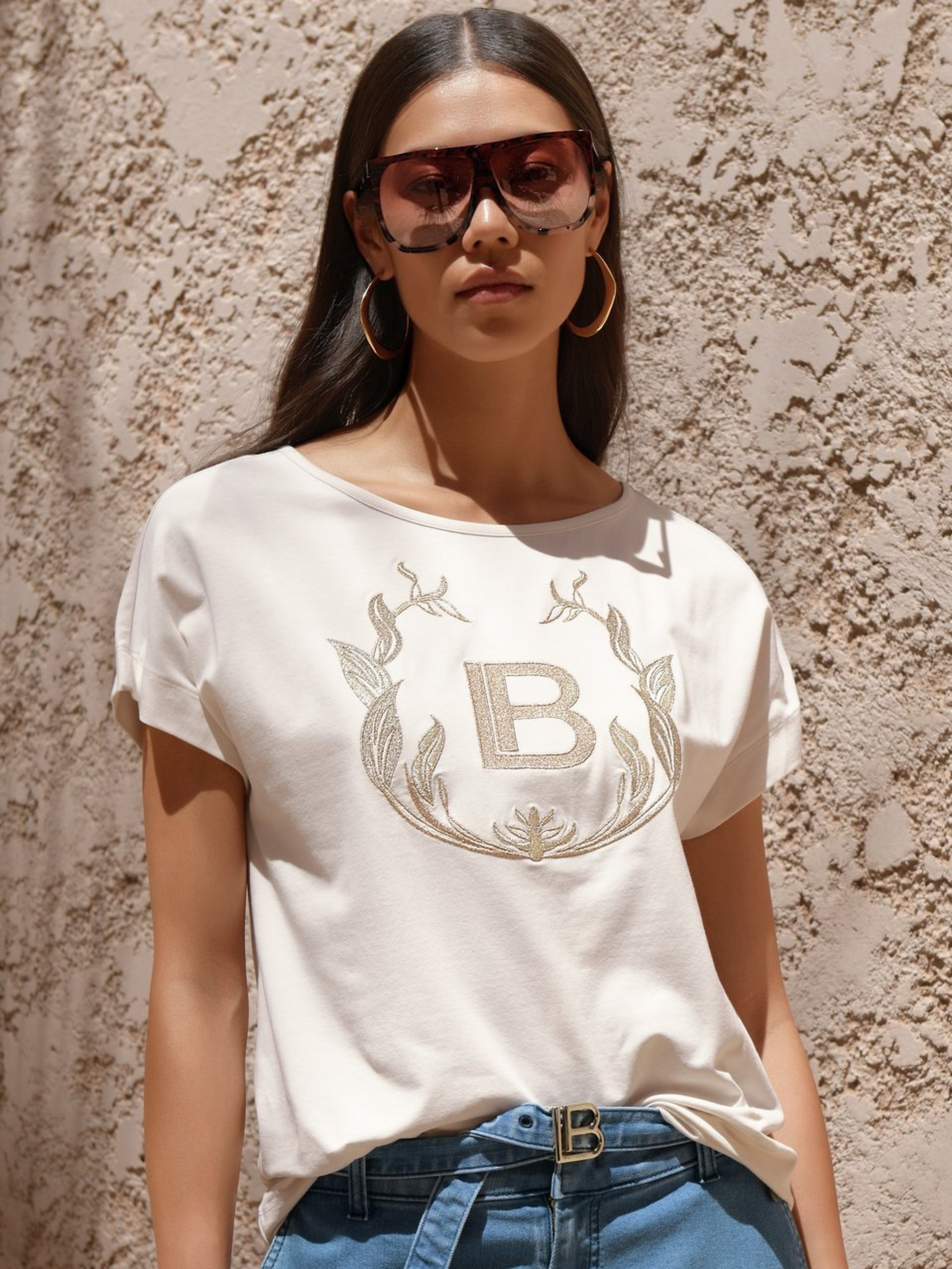 Rundhals-Shirt