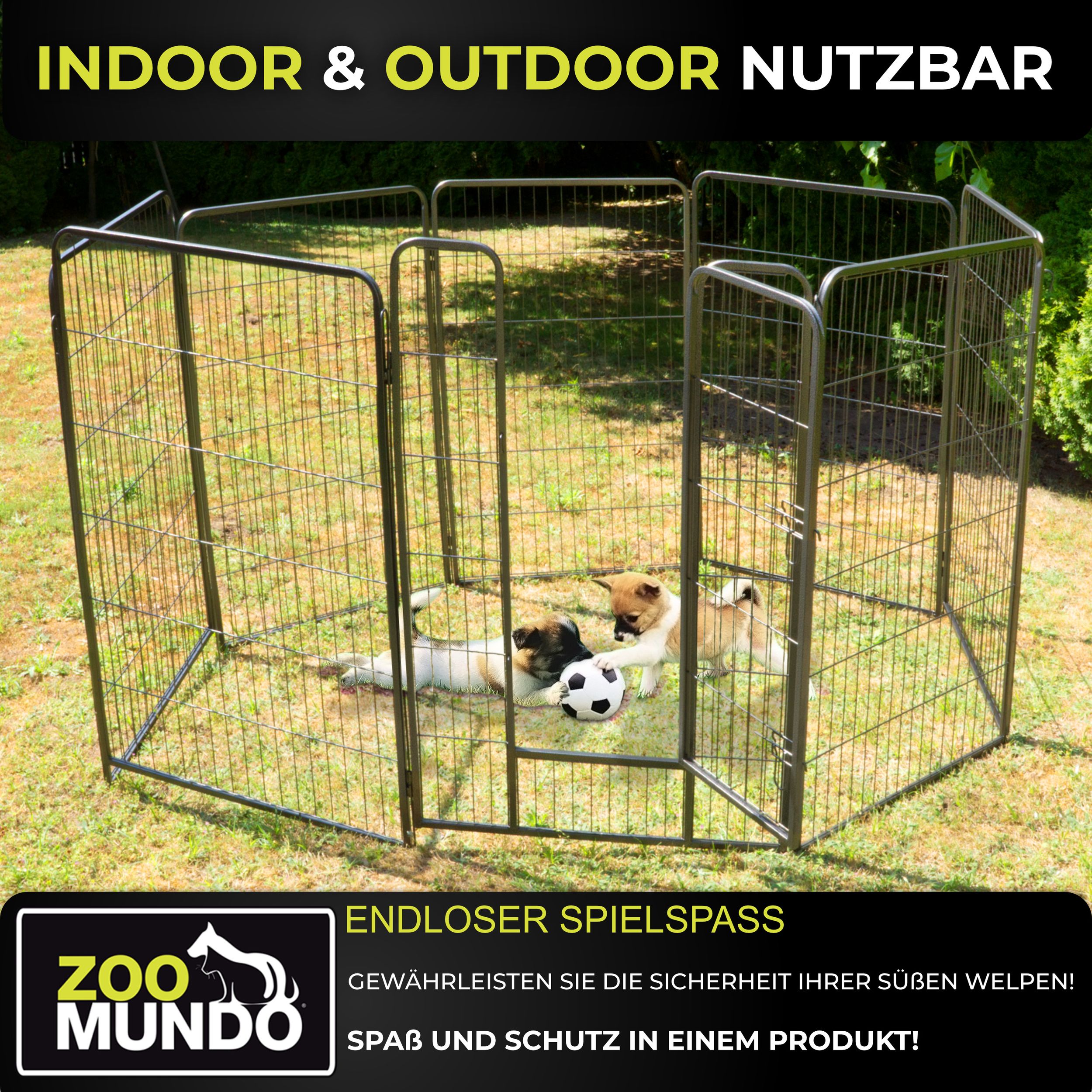 zoomundo Welpenauslauf / Freilaufgehege 8-Eck - XL