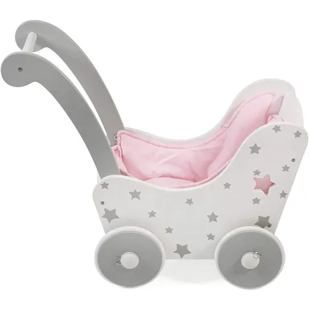 Bayer Chic 425 95 Holz-Puppenwagen Stars grau