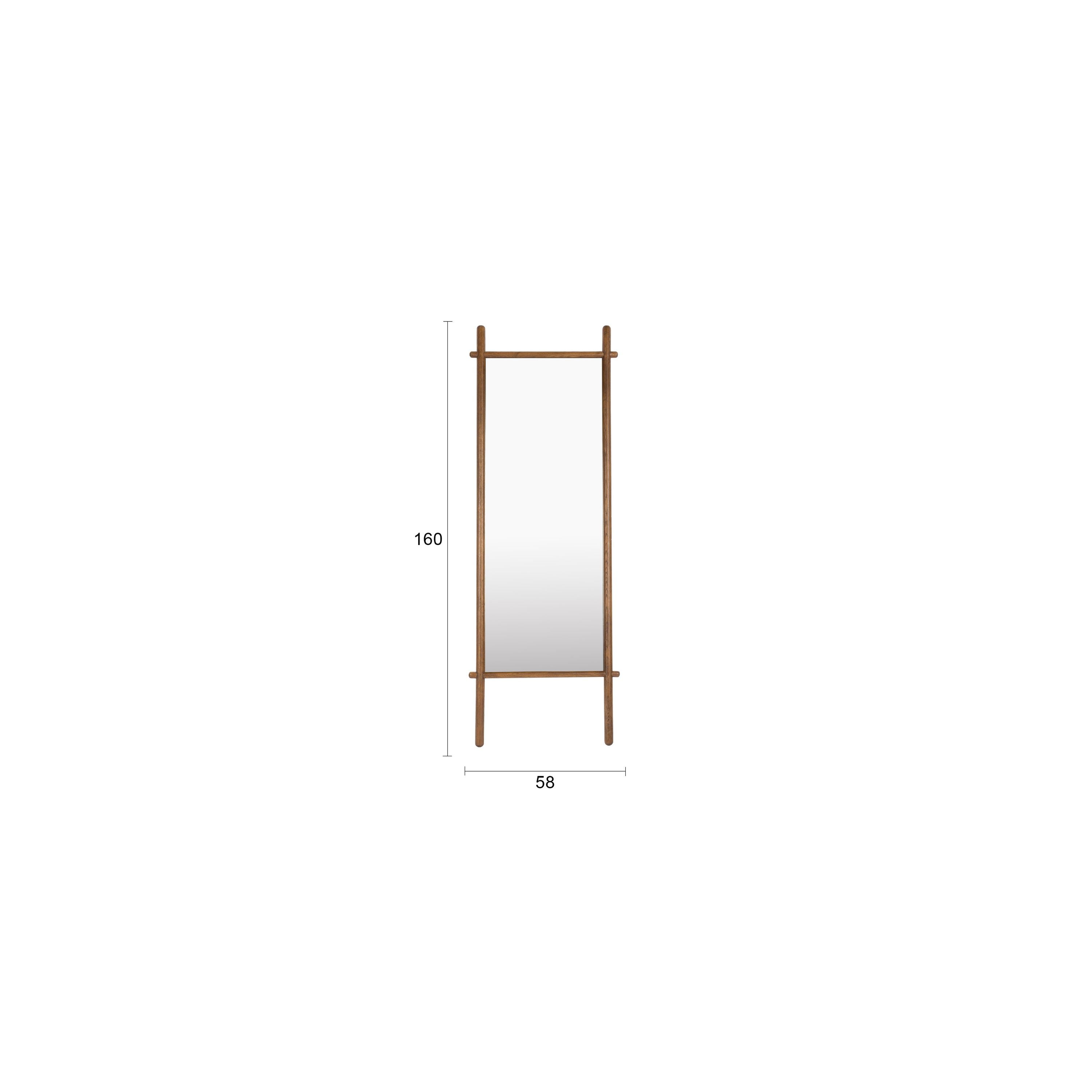 Housecraft Living Solene Spiegel| Passpiegel Staand Hout Donker - Bruin