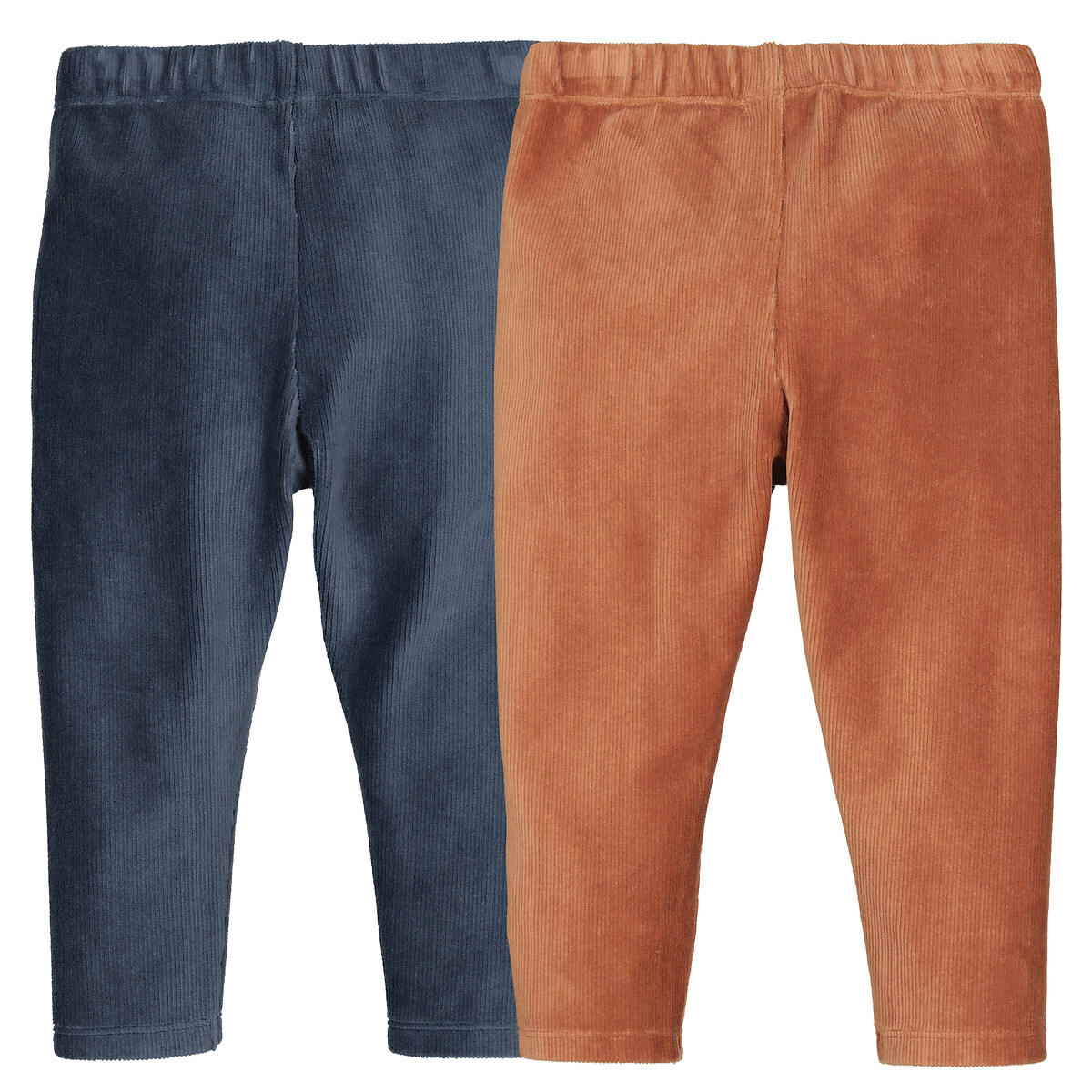 COLEÇÃO LA REDOUTE<br>Conjunto de 2 leggings de veludo canelado