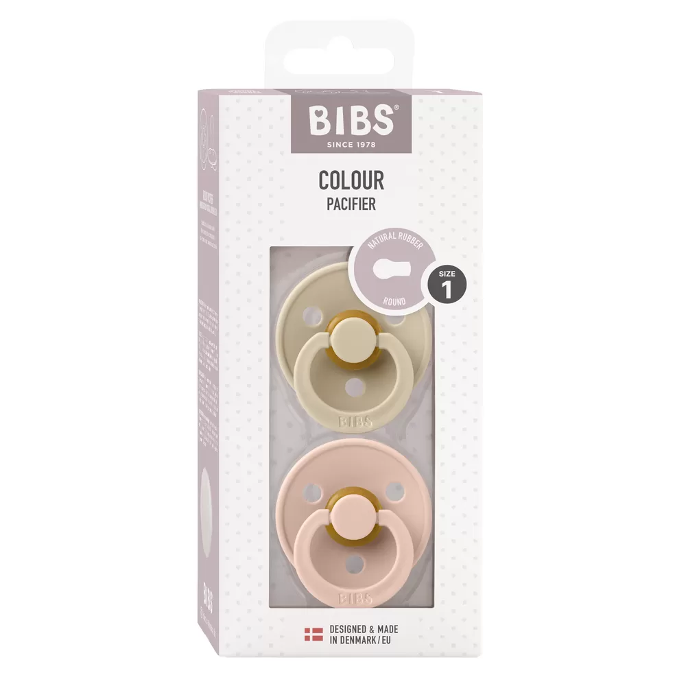 BIBS Colour Latex Vanilla/Blush 2 pak - Flere størrelser